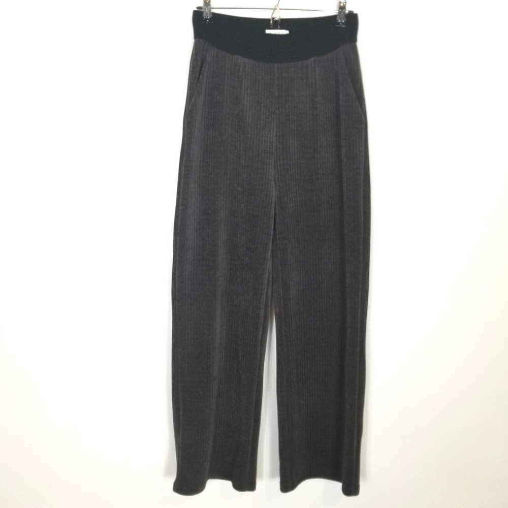 Avec Les Filles Women Corduroy‎ Pull On Pants Sz M Brown Wide Leg Elastic Waist